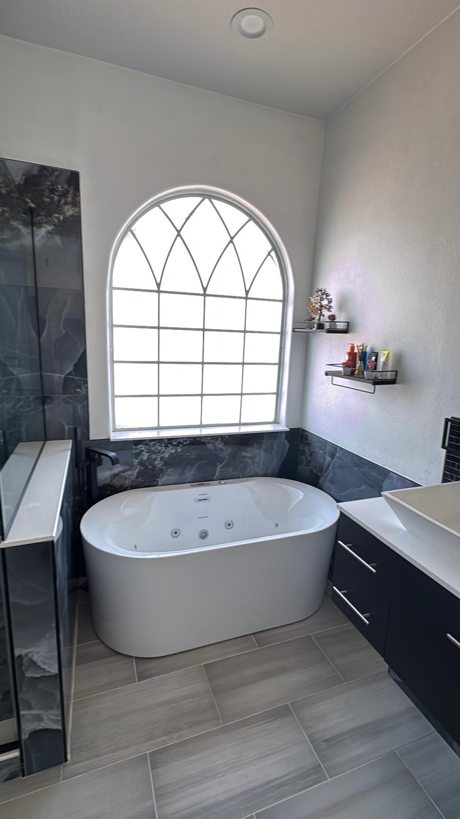 Finished bathroom remodel in Orlando by Builders and Renewals Pro